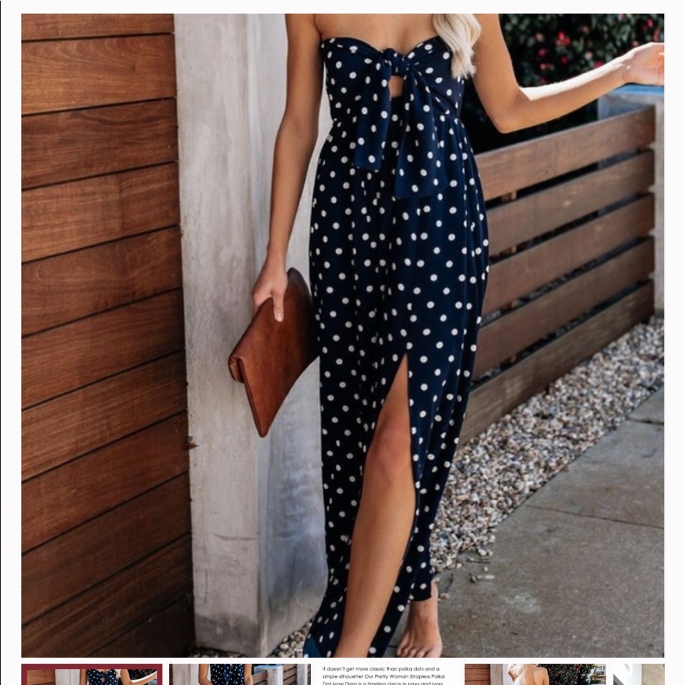 Vici polka dot maxi dress